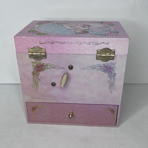 Enchantmints Pink Ballerina Swan Lake Dancer 6” Music Box 4 Drawers WORKS - Picture 2 of 12